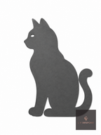 Cut steel sitting cat silhouette topper