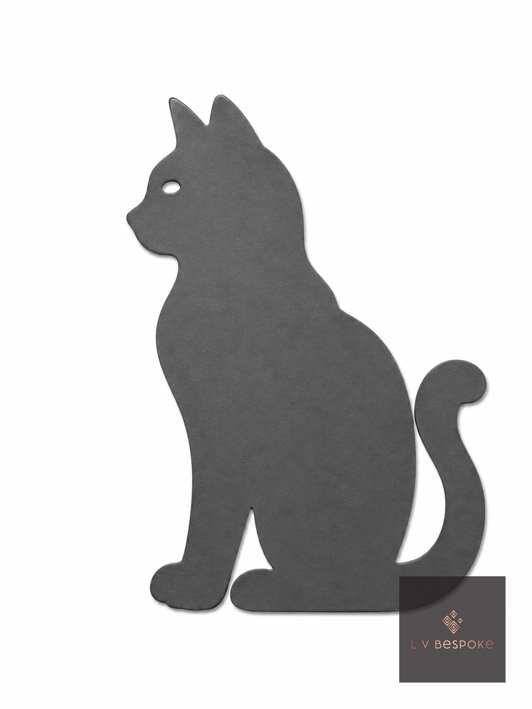 Cut steel sitting cat silhouette topper