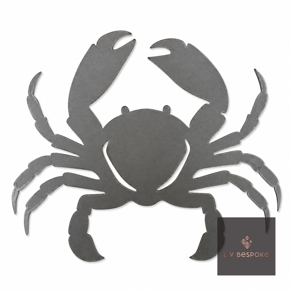 Cut steel crab silhouette topper