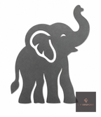 Cut steel elephant silhouette topper