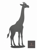 Cut steel giraffe silhouette topper