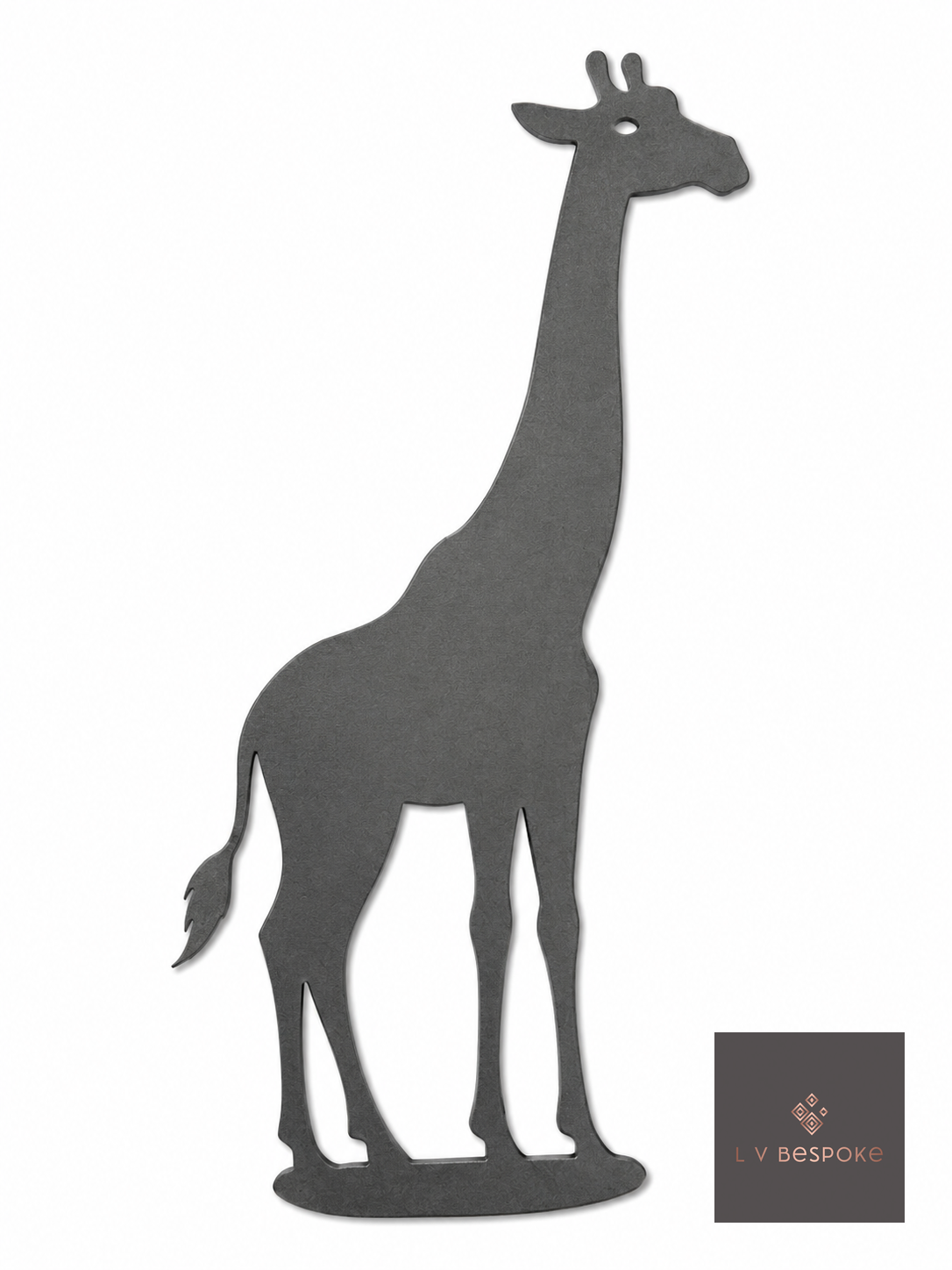 Cut steel giraffe silhouette topper