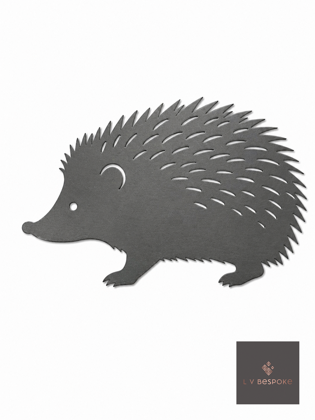 Cut steel hedgehog silhouette topper