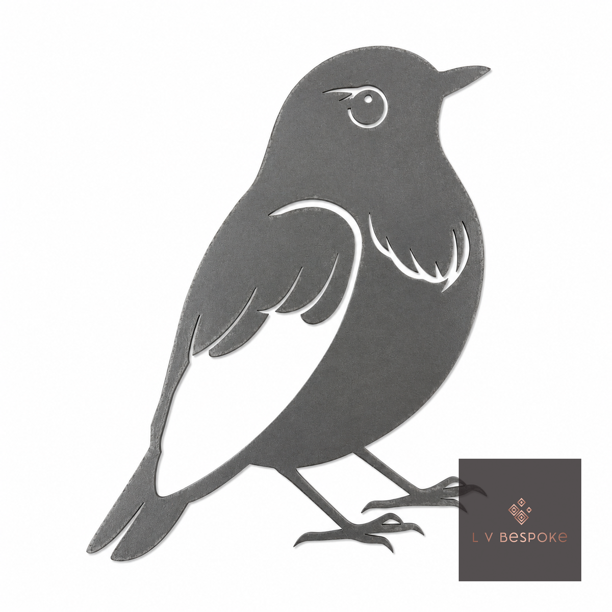 Cut steel robin silhouette topper