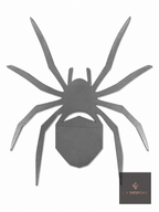 Cut steel spider silhouette topper