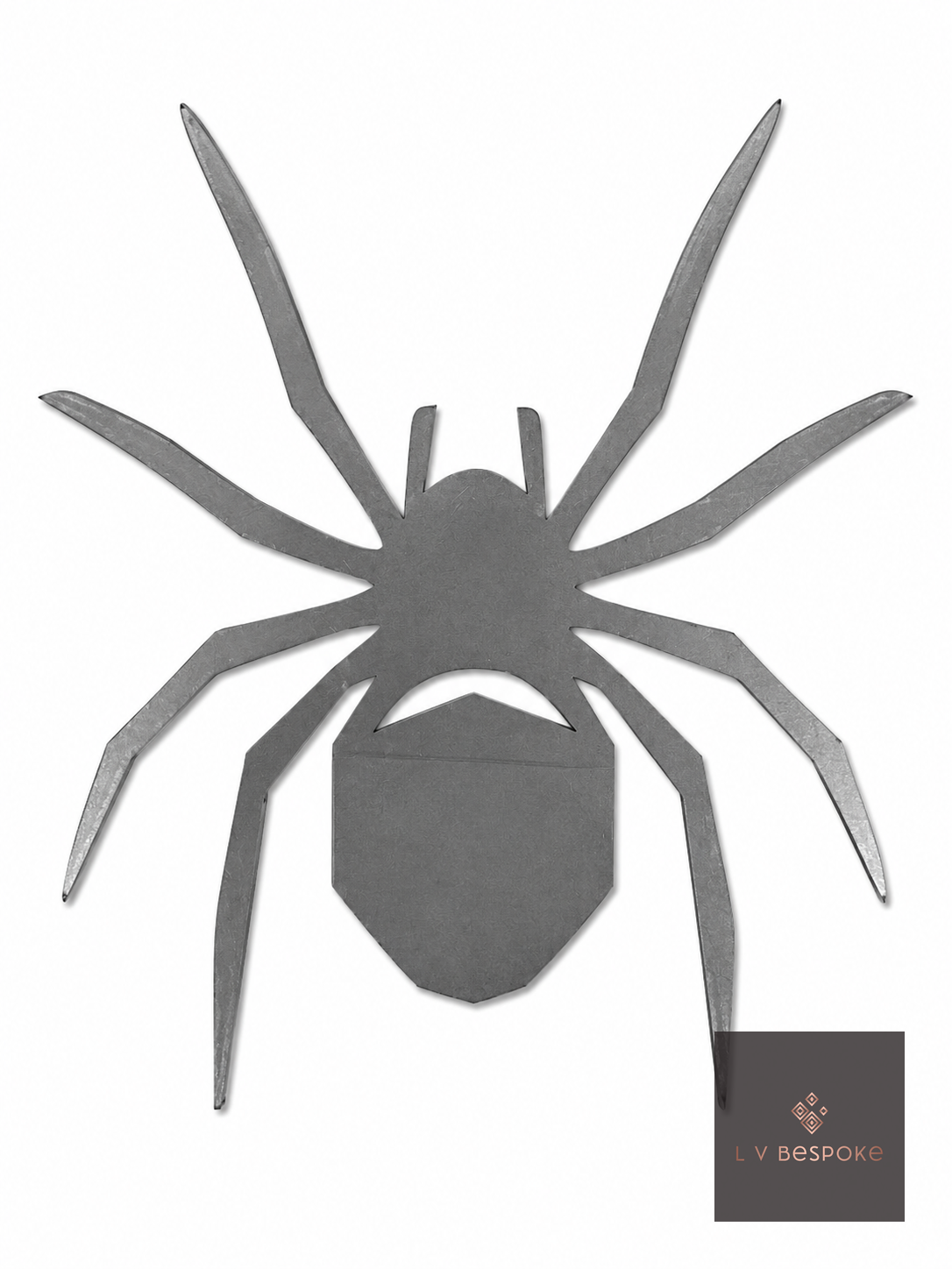 Cut steel spider silhouette topper