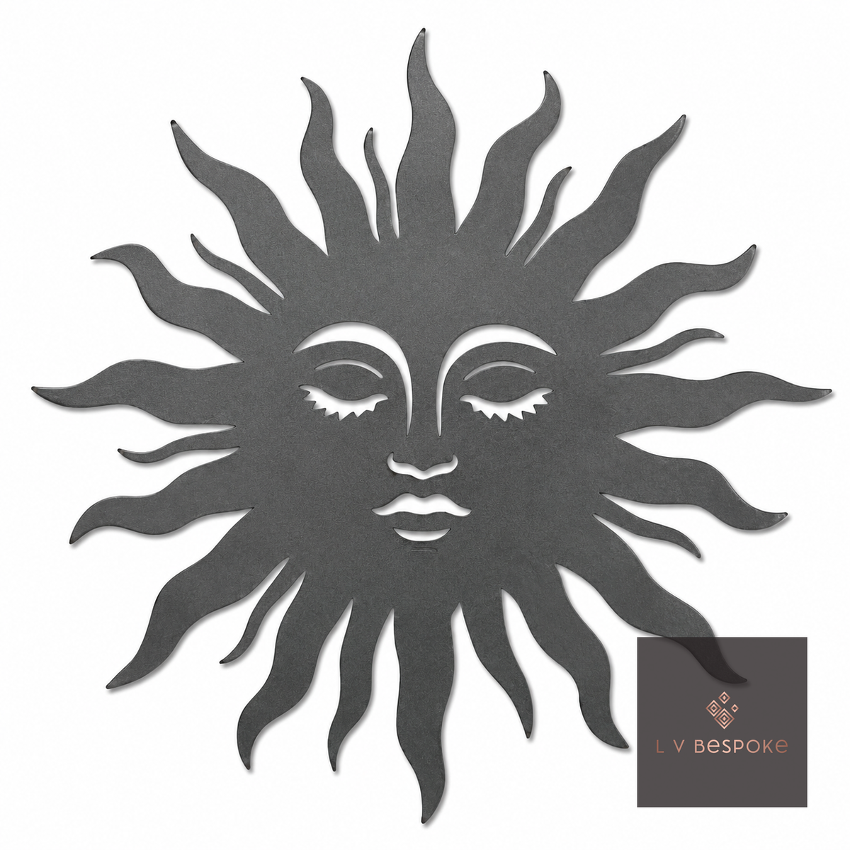 Cut steel sun face silhouette topper