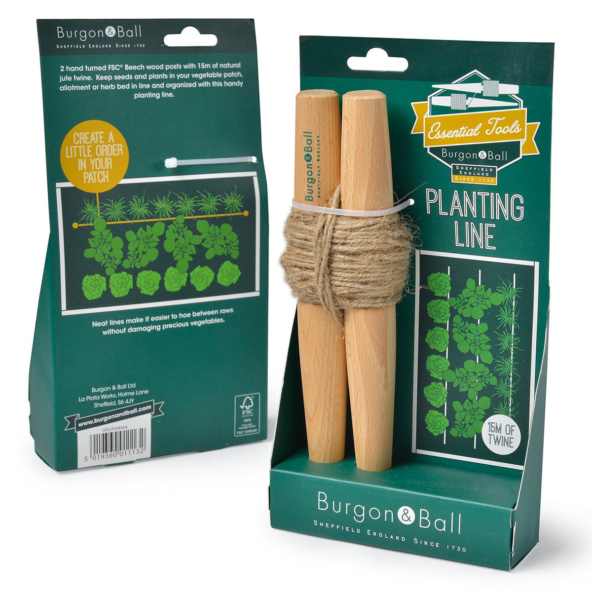 Burgon & Ball Planting Line | FSC Beech, 10m Natural Jute