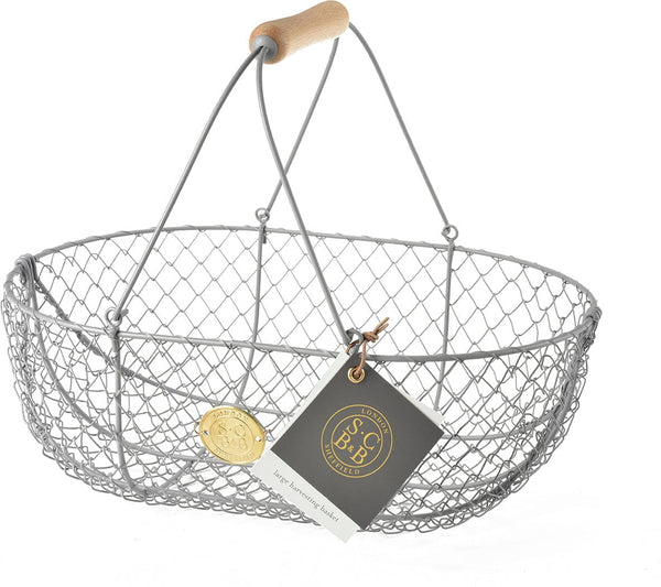 Burgon & Ball - Sophie Conran - Large Harvest Basket Grey