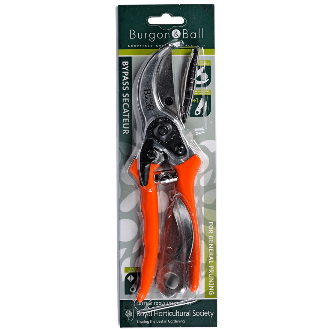 Left-Handed Bypass Secateurs – Ergonomic Cutting Tool | RHS by Burgon & Ball