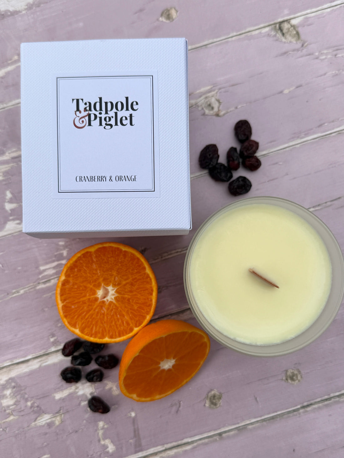 Cranberry & Orange Scented Candle - Bishy Barnabees Cottage Garden Ltd