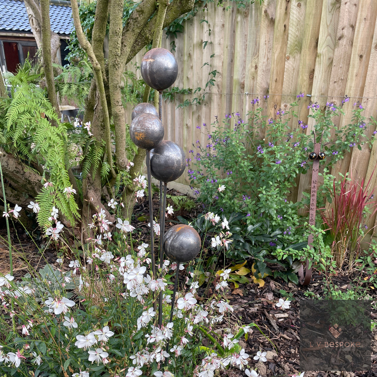 Bespoke Cluster of 5 Cups or Balls | Norfolk Steel Garden Feature
