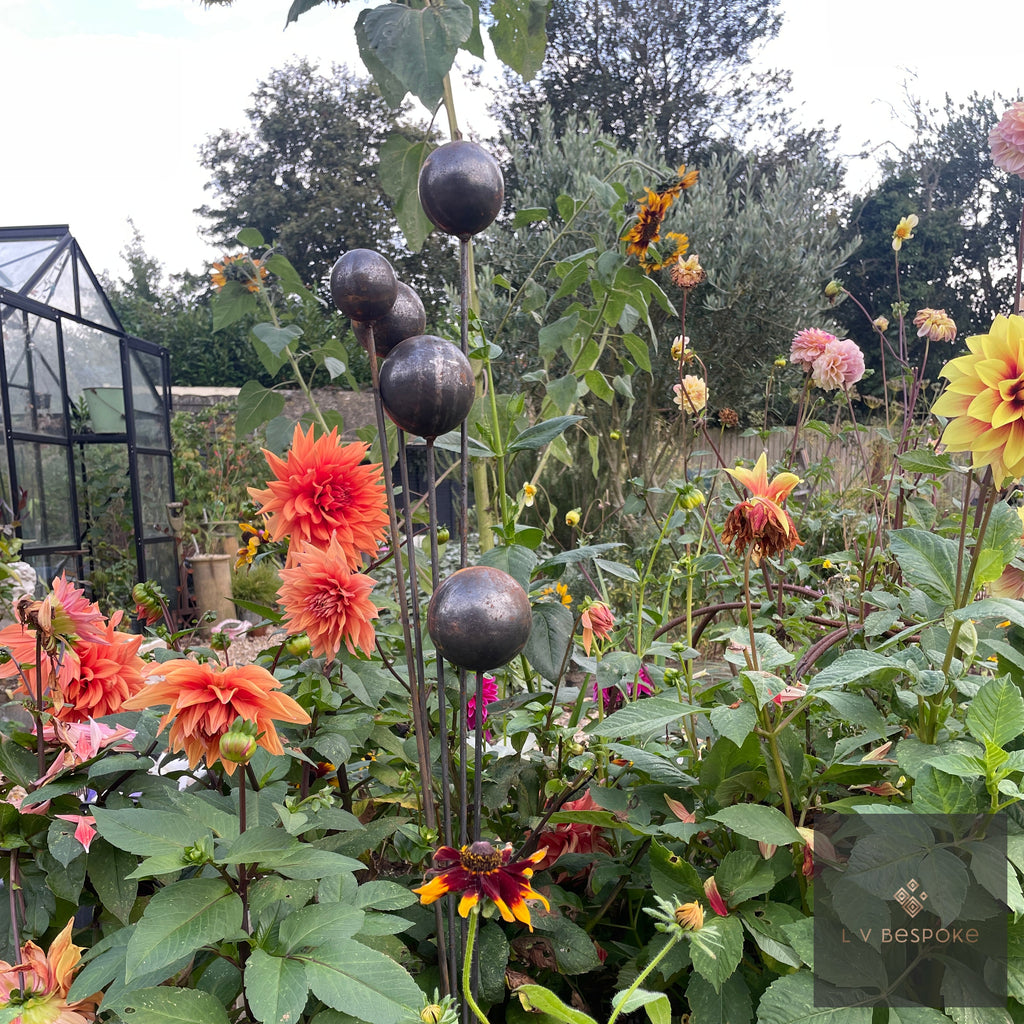 Bespoke Cluster of 5 Cups or Balls | Norfolk Steel Garden Feature