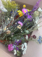 Dried Flower Craft Box – open box of mixed dried flowers, grasses and daisies
