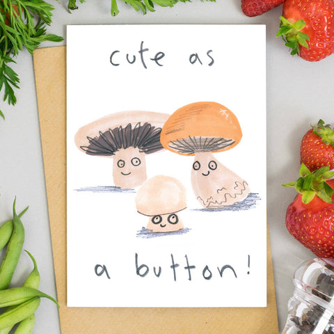Cute As A Button Card