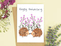 Hedgehog Card Hoggy Anniversary