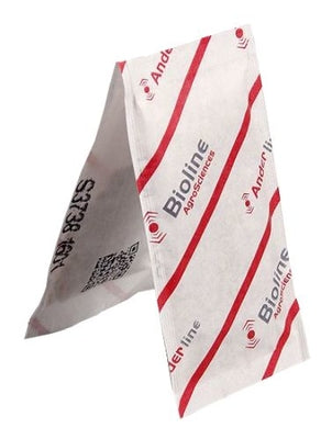 Fuchsia Gall Mite Predator Sachet – white slow-release sachet with red stripes