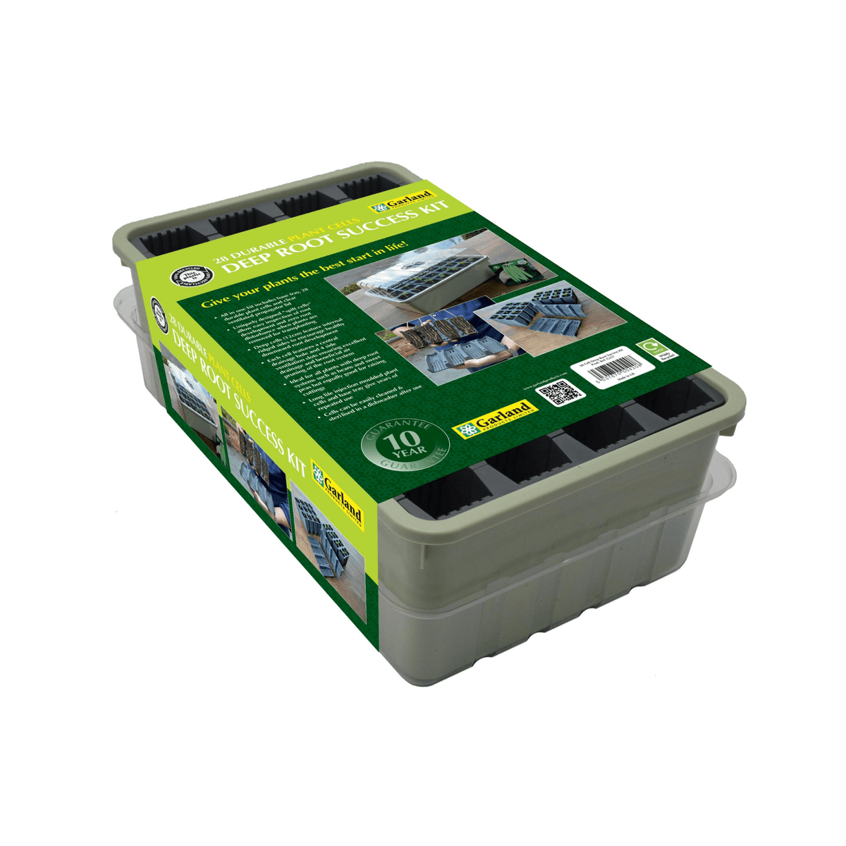 Garland 28-Cell Deep Root Propagator in its green retail sleeve