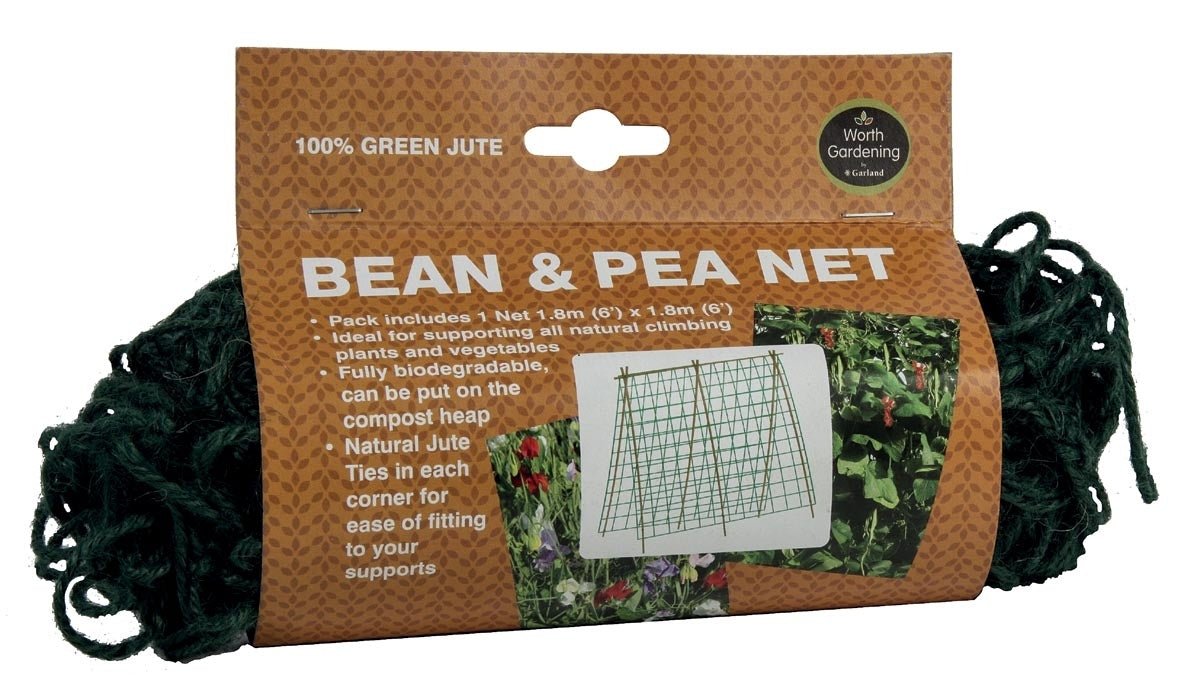 Garland Jute Bean & Pea Net | 1.8m x 1.8m Plastic-Free Climbing Support