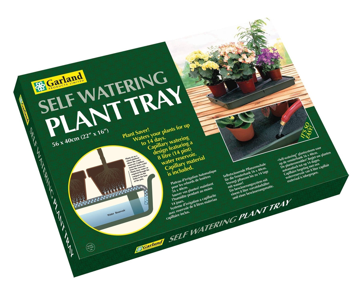Large Self-Watering Plant Tray – Indoor or Greenhouse Use | Garland