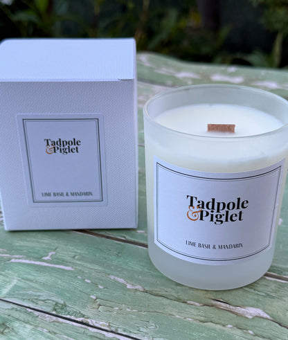 Lime, Basil &amp; Mandarin Scented Candle - Bishy Barnabees Cottage Garden Ltd