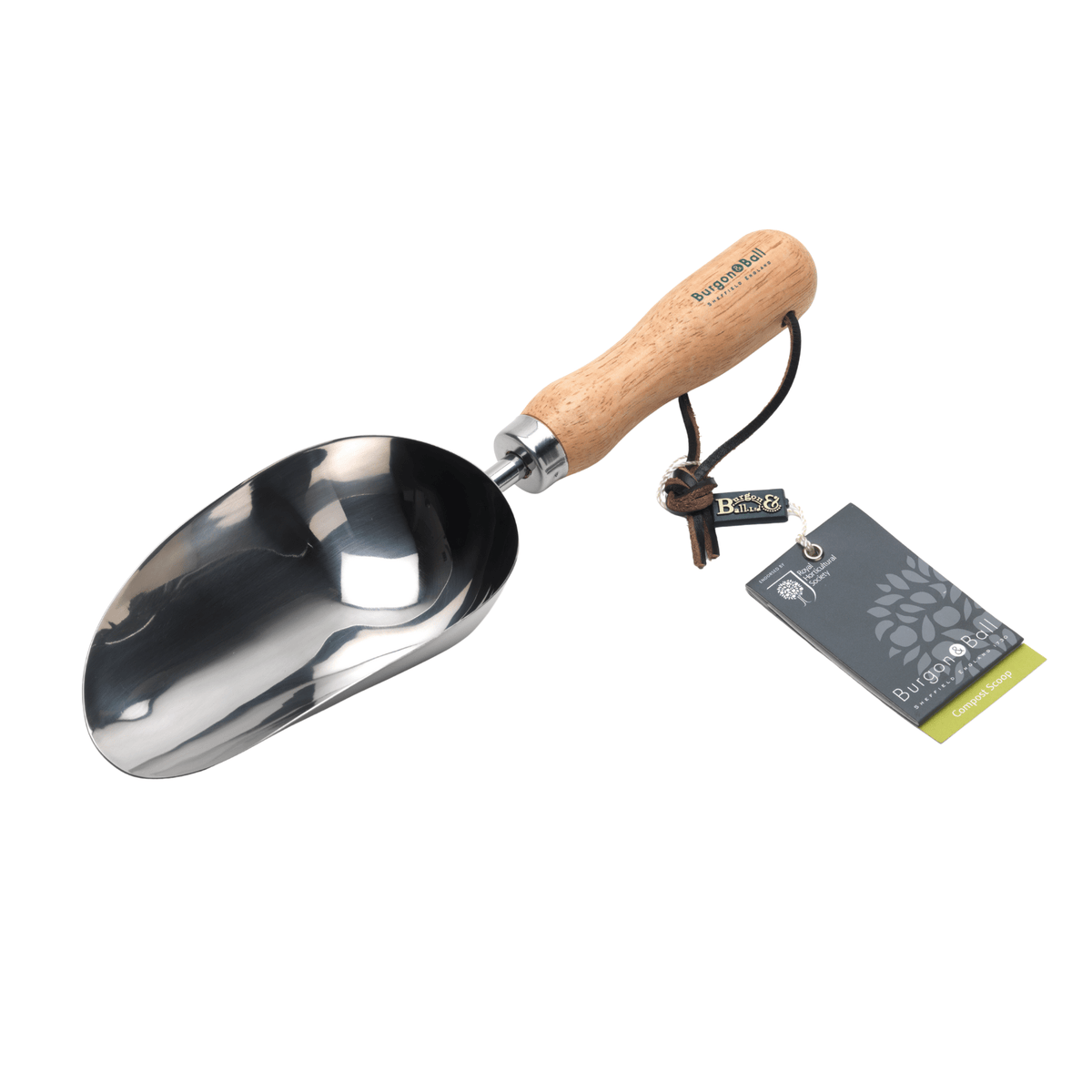 Burgon & Ball RHS Stainless Steel Compost Scoop | FSC Handle
