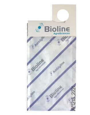 Thrips Slow Release Sachet – white Bioline hanging sachet on a white background