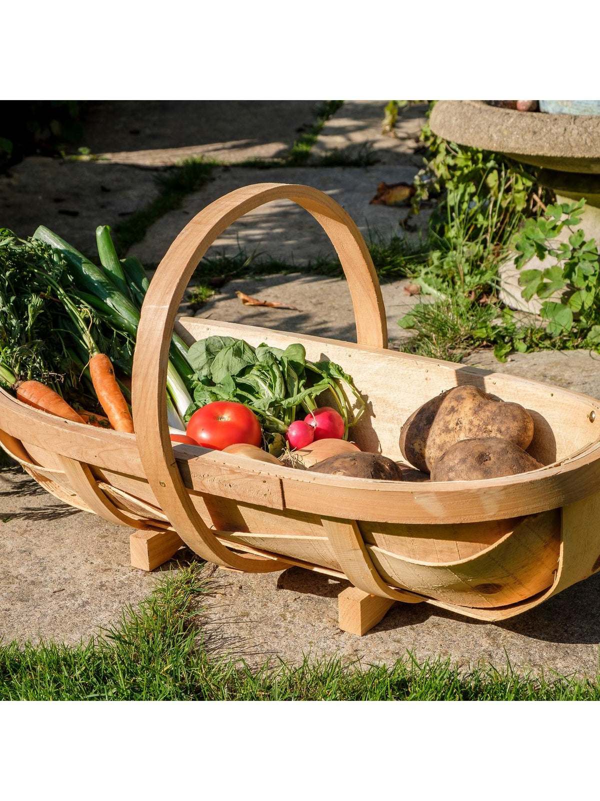 Burgon & Ball Traditional Wooden Trug | Large, 57cm Harvesting Trug